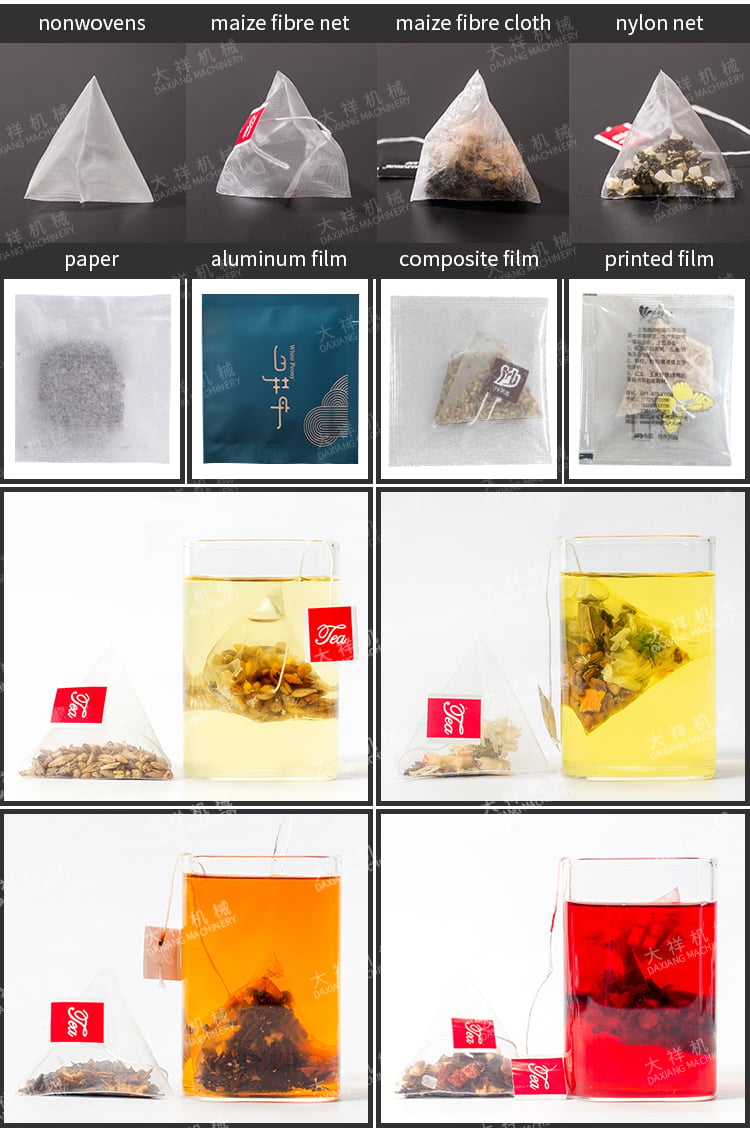 DCK-NW Manufacturer Cheap Multi Heads Pyramids Teabag Automatic Triangle Tea Bag Packing Machine manufacture