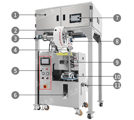 DCK-NW Manufacturer Cheap Multi Heads Pyramids Teabag Automatic Triangle Tea Bag Packing Machine supplier