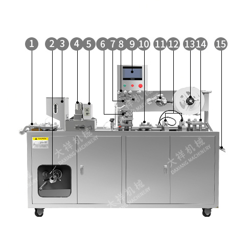 DPP-140 CE ISO Food Industrial Candy Chocolate Chewing Gum Custom Mold Aluminum-plastic Blister Packaging Machine manufacture