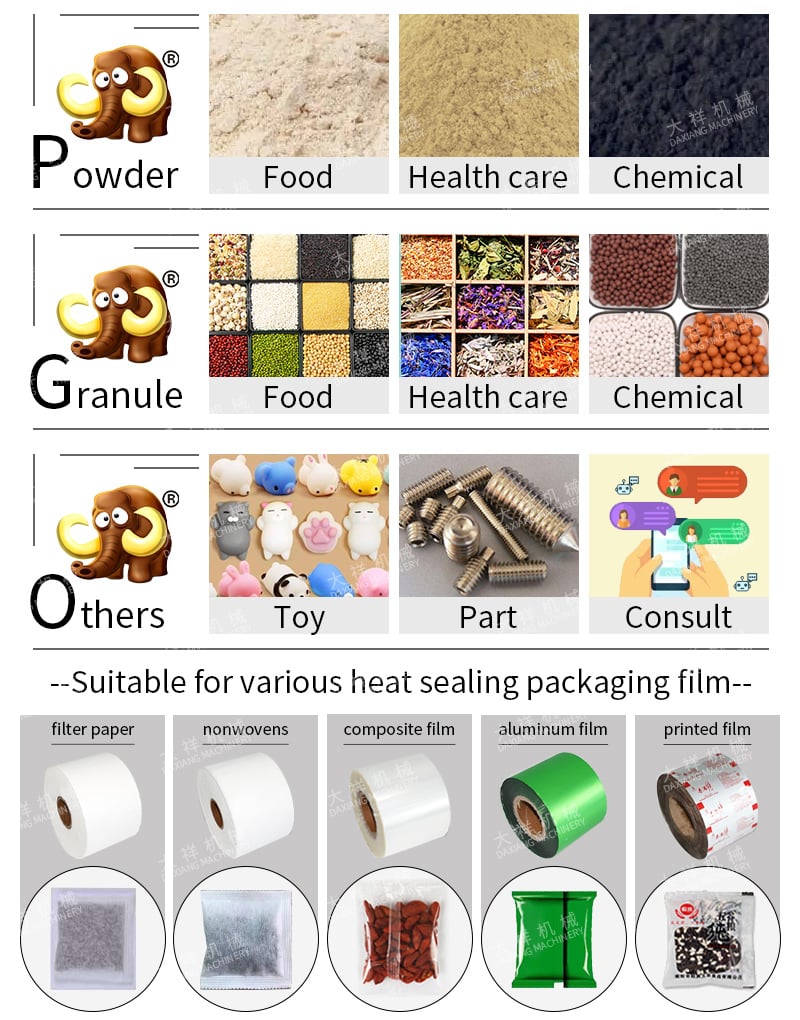 DXB-100K China Speed Touch Screen Nuts Grains Coffee Beans Universal Granule Packing Machine supplier