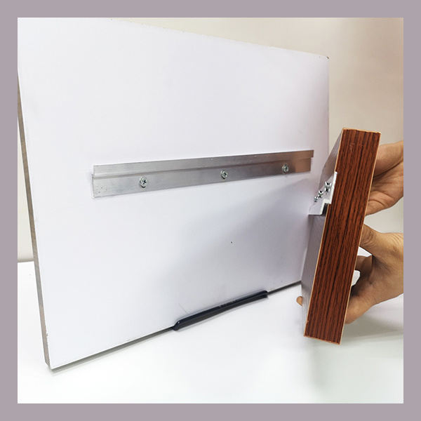 Securely hang metal pieces with a metal split batten