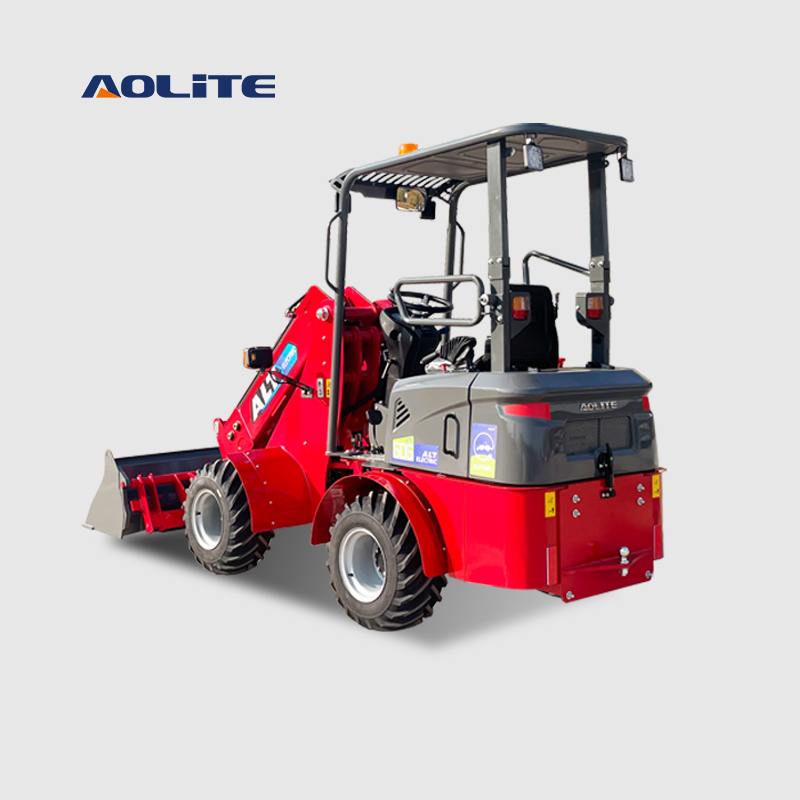 AOLITE ETL600 mini electric telescopic loader boom wheel loader china 0.6ton articulated telescopic boom lift wheeled loader