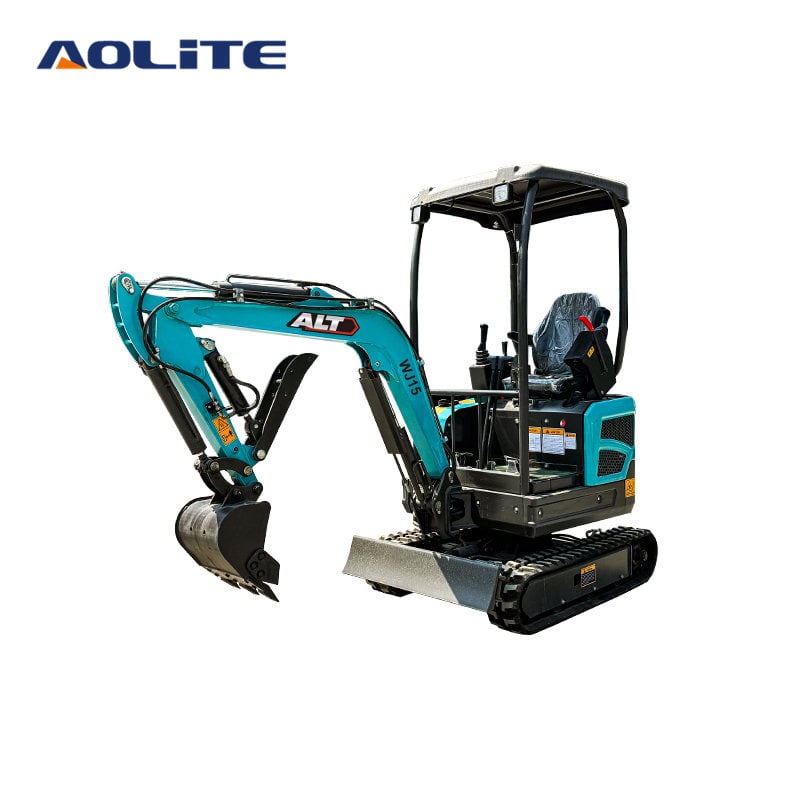 AOLITE WJ15 china 1.5 ton weight mini excavator high power hydraulic small excavator.