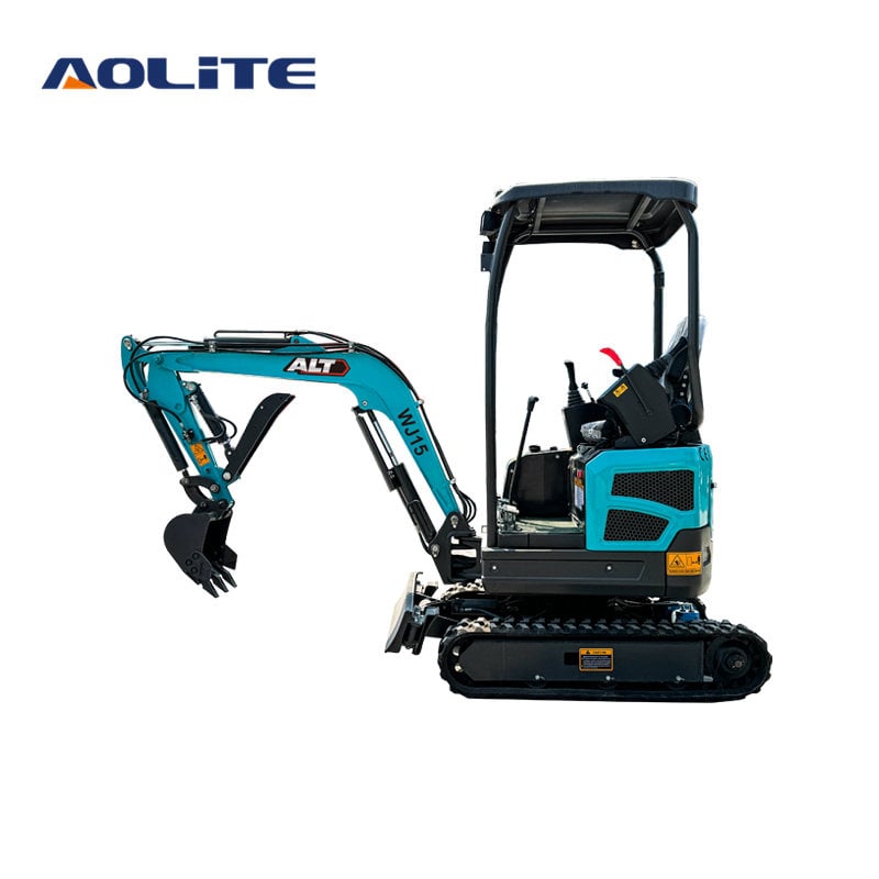 AOLITE WJ15 china 1.5 ton weight mini excavator high power hydraulic small excavator.