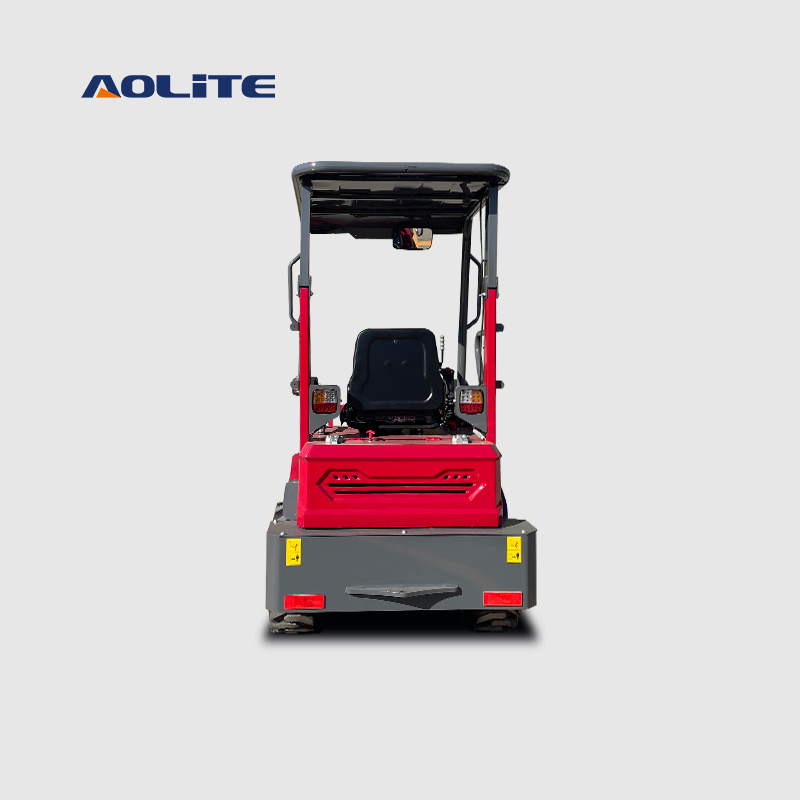 AOLITE electric mini compact 4 wheel loader euro hitch battery brt digger garden end loaders power drive China with ce for sale