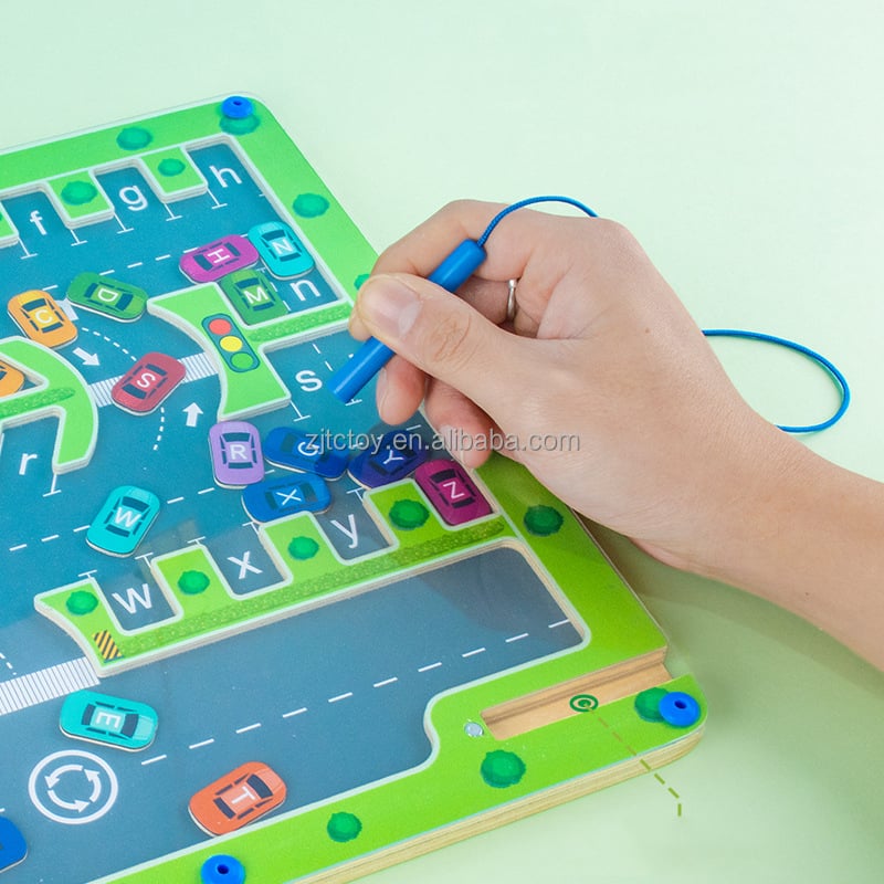 Magnetic Alphabet Maze Letter Puzzle Montessori Educational Fine Motor Skills Toys for Toddler Preschool Learning Activity supplier