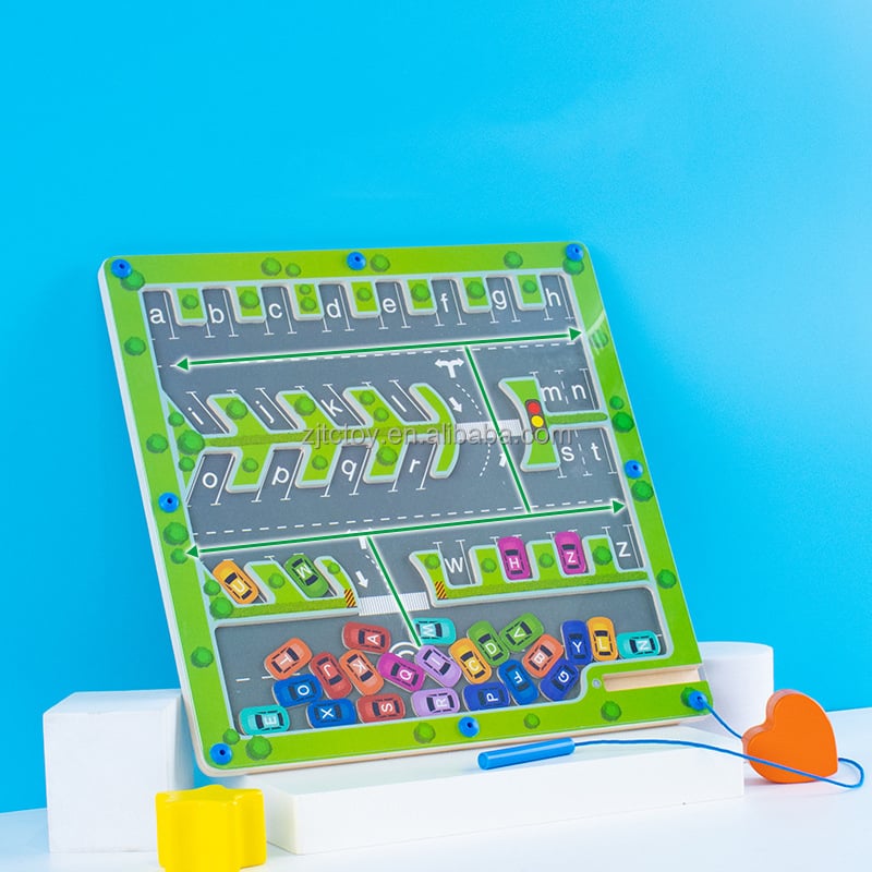 Magnetic Alphabet Maze Letter Puzzle Montessori Educational Fine Motor Skills Toys for Toddler Preschool Learning Activity supplier