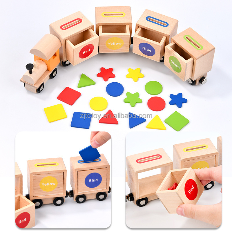 CPC CE Certified New Wooden Magnetic Train Color Classification Educational Toy Montessori Jouets Kids Aged 2-4 Years details