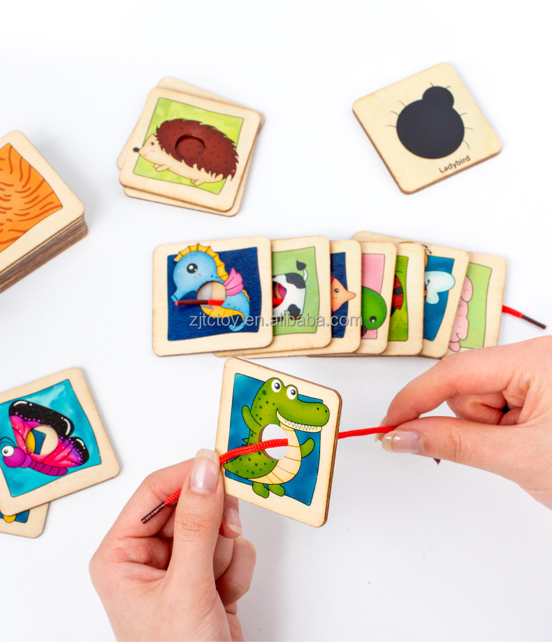 Early Preschool Educational Learning Puzzle Toy Wooden Animal Pattern Cognition Matching Jigsaw Puzzle details