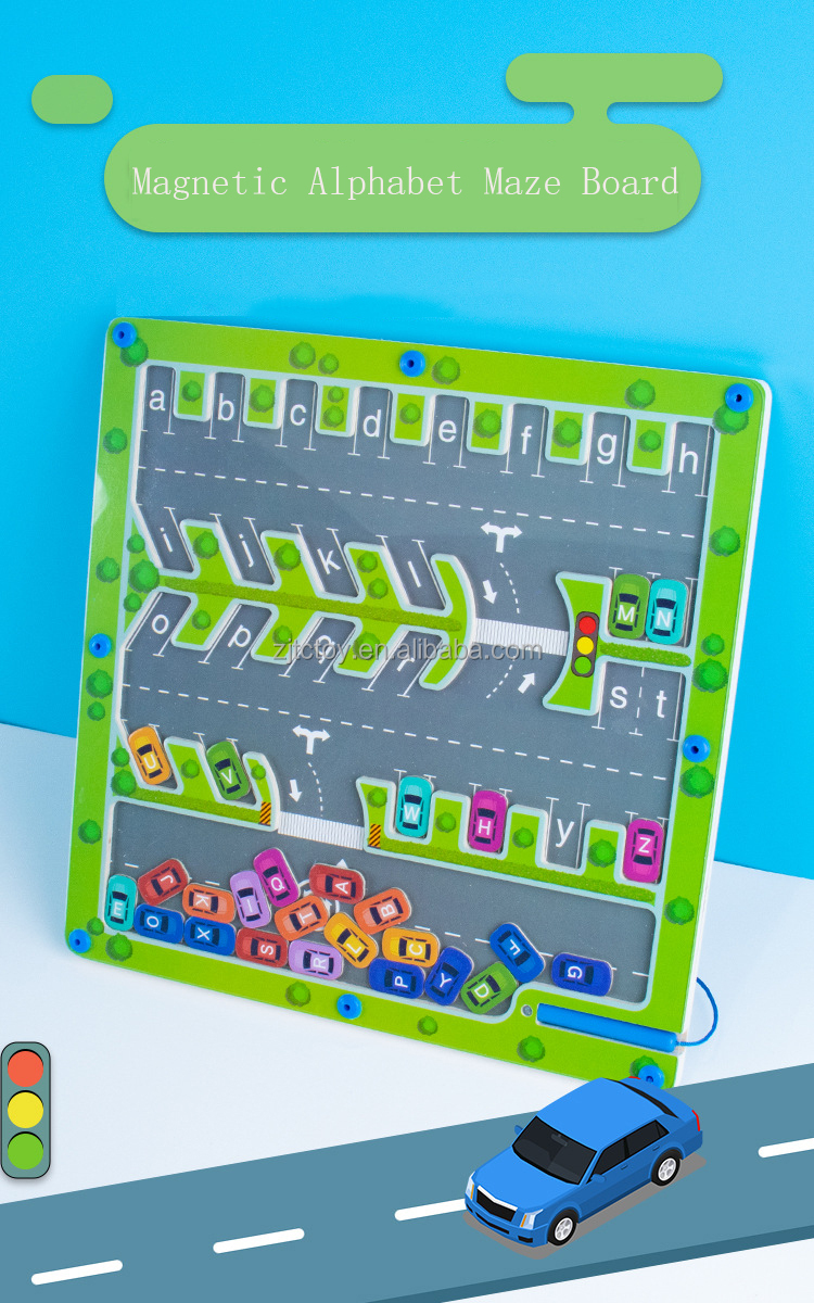 Magnetic Alphabet Maze Letter Puzzle Montessori Educational Fine Motor Skills Toys for Toddler Preschool Learning Activity manufacture
