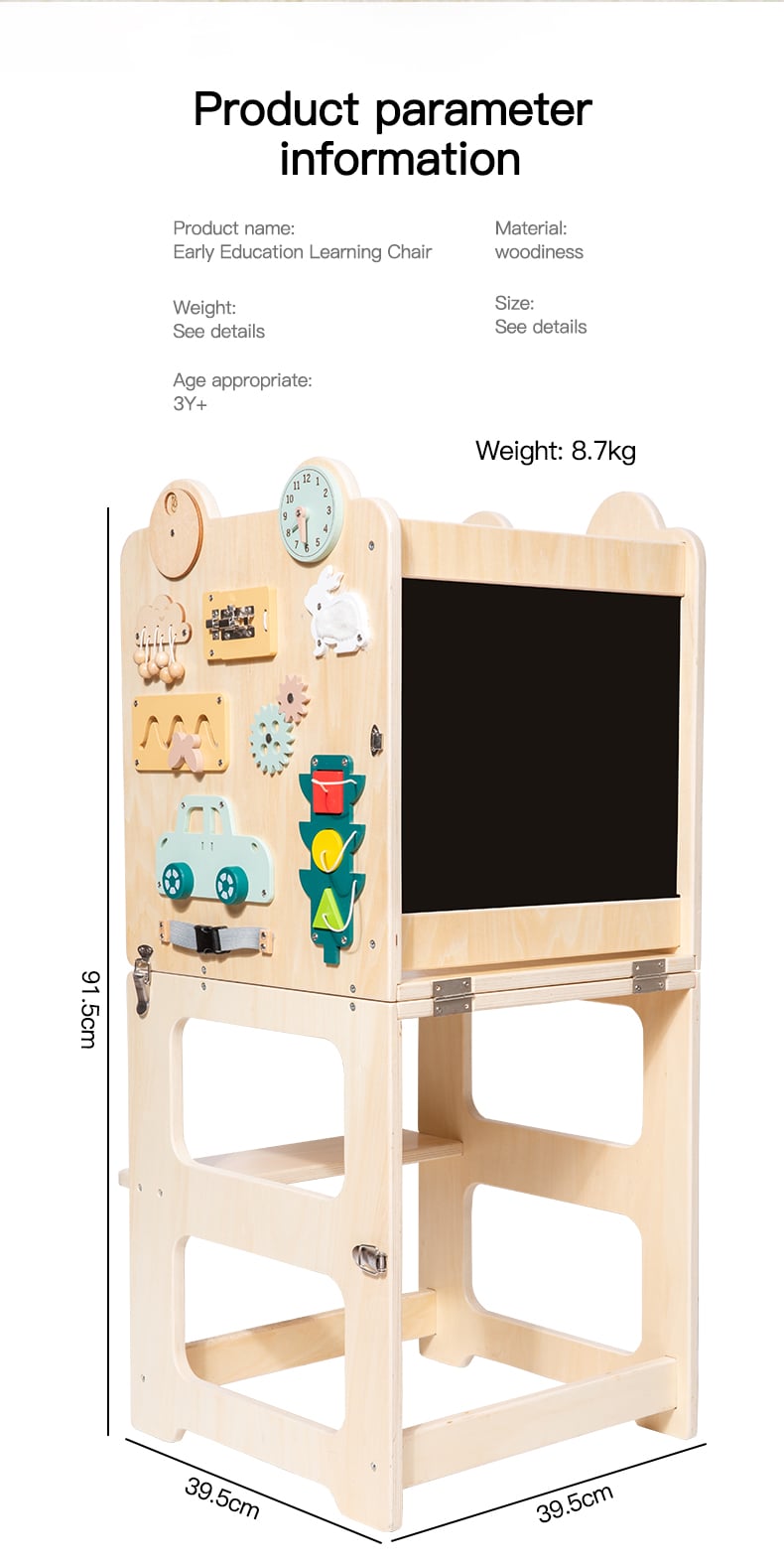 Newest Multifunctional Foldable Learning Tower Toddler Stool Kitchen Step Helper baby Kitchen Stool Helper for kids factory
