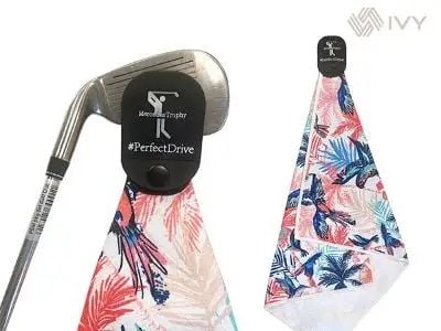 Toallas de golf duraderas de microfibra con textura de gofre y imanes integrados para una fijación fácil