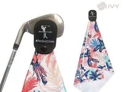 Durable Waffle Microfiber Golf Towels with Integrated Magnets for Easy Attachment
