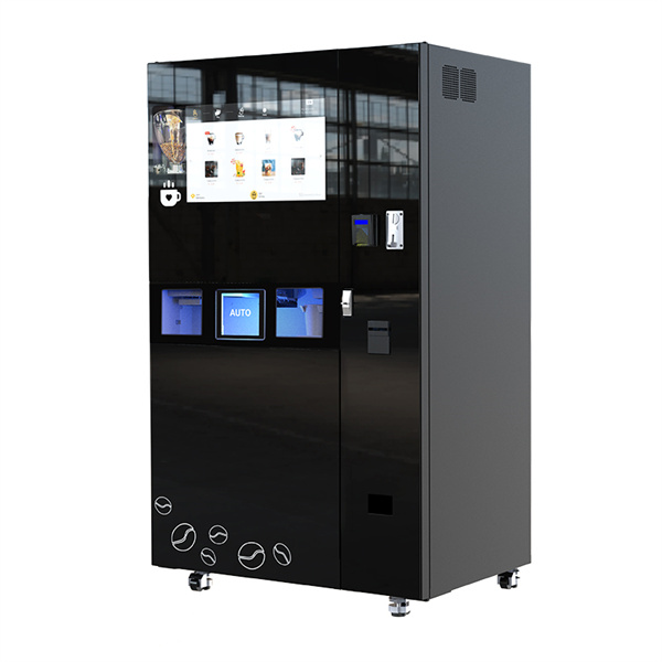 Presentando la máquina expendedora de café elegante