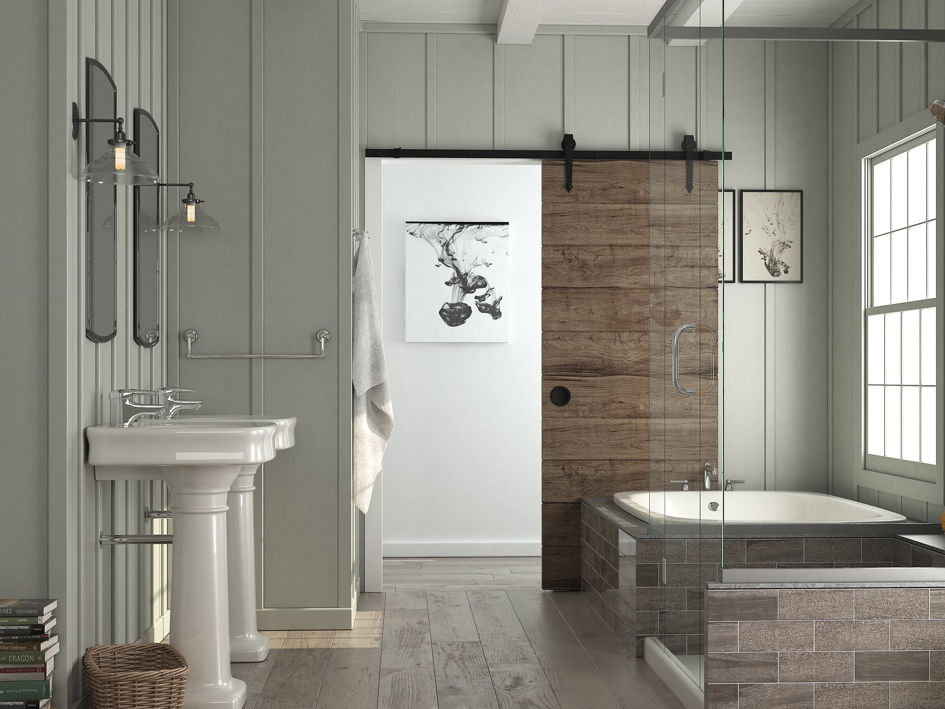 Contemporary Style Heavy Duty Sliding Barn Doors Hardware Barn Door for wood door supplier