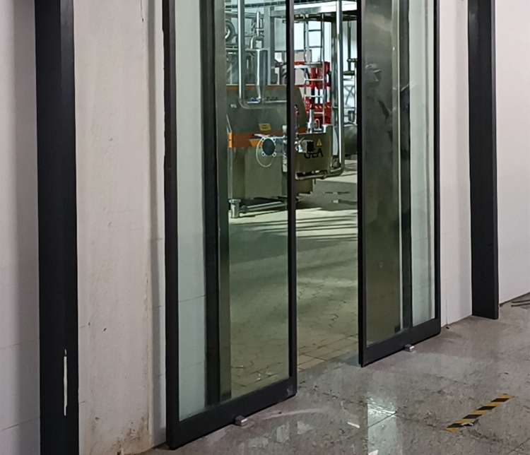 New 2023 commercial entrance aluminum frame automatic sensor glass sliding door system with tempered glass supplier