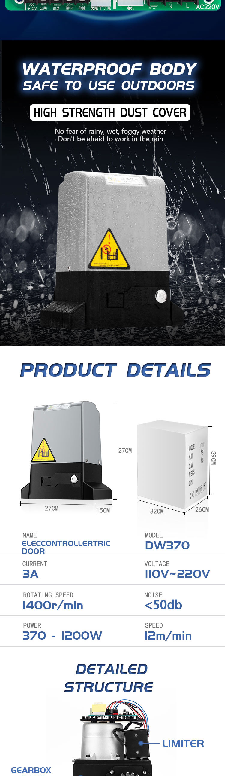 oredy 600kg 1200kg 2200kg main gate door design sliding gate motor operators for houses factory