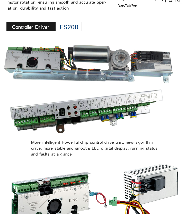 OREDY low price Es200 automat sliding door motor DC30V Germany Brush motor supplier