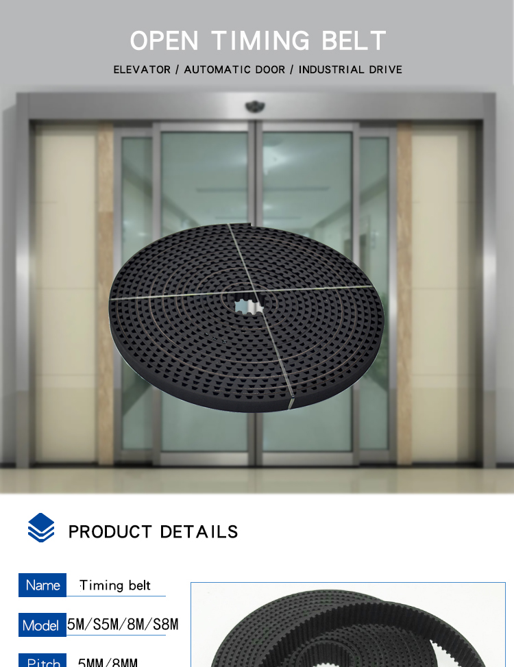 OREDY 3M 5M 8M synchronous timing belt kit industrial belts with Elevator belt manufacture