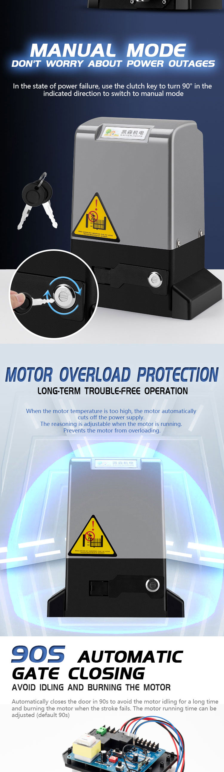 oredy 600kg 1200kg 2200kg main gate door design sliding gate motor operators for houses factory