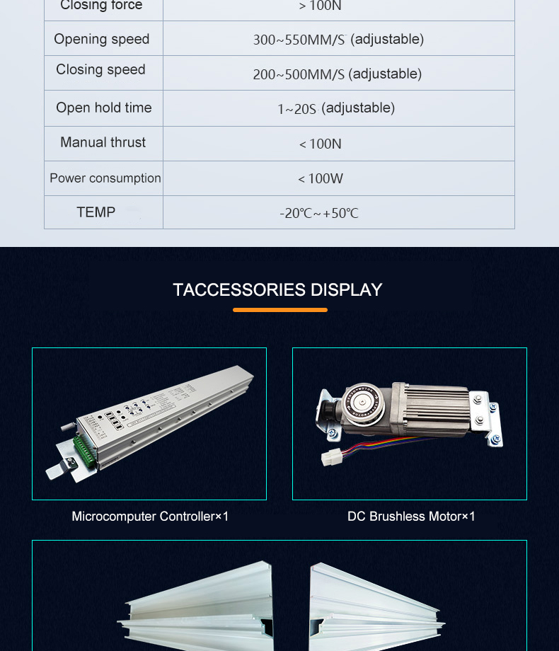 ORD-200TD Automatic telescopic sliding door system operator manufacture