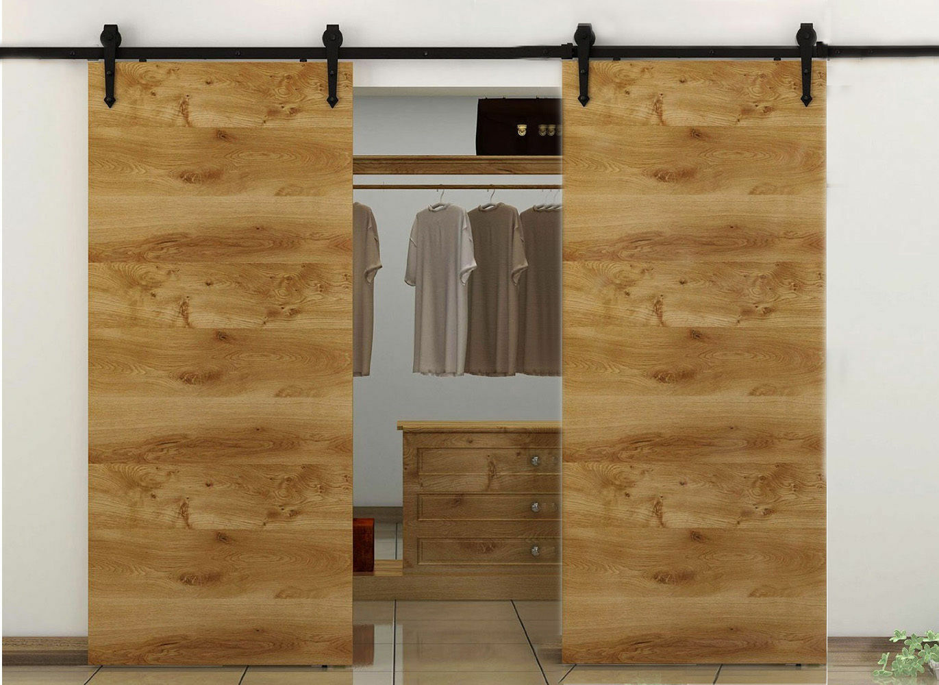 Contemporary Style Heavy Duty Sliding Barn Doors Hardware Barn Door for wood door factory