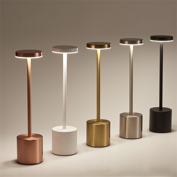 Say goodbye to tangled cords with a rechargeable lamp for your dining table