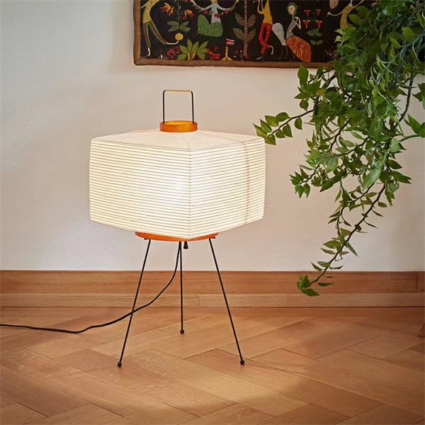 Easy to assemble and lightweight, a rice paper lamp is a versatile lighting option.