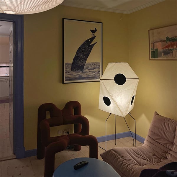 Add a touch of elegance to your home decor with a paper floor lamp