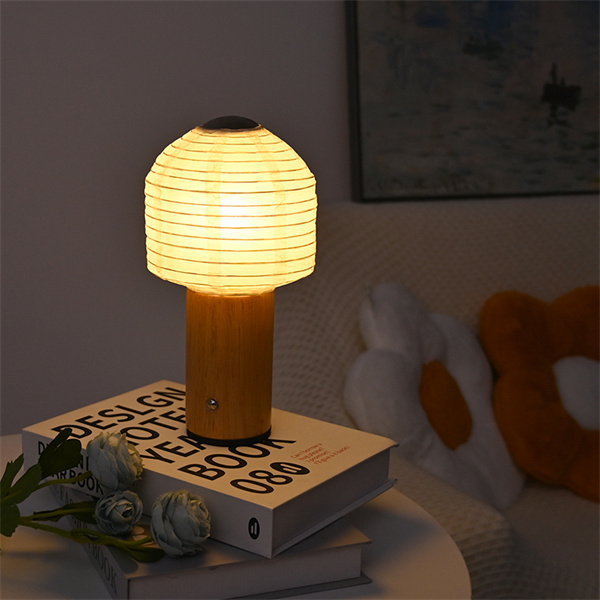 Add an exotic touch to your home with a rice paper lamp table