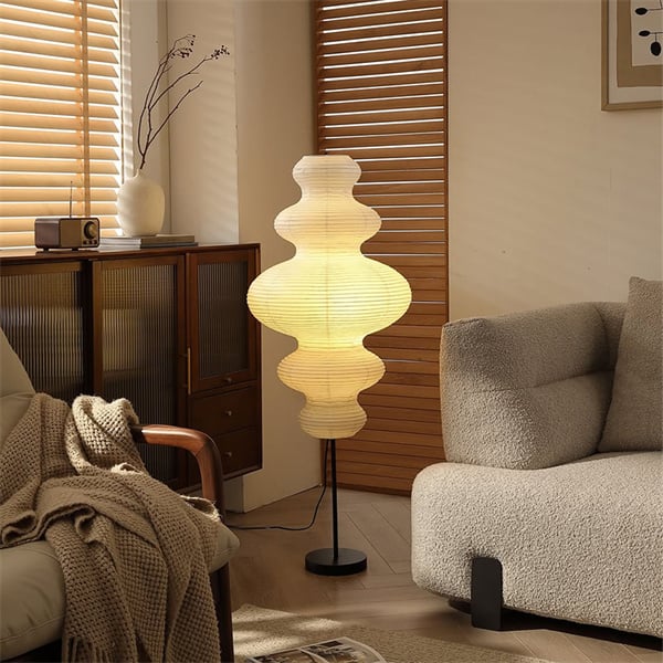 Upgrade your lighting with a modern and minimalist paper floor lamp