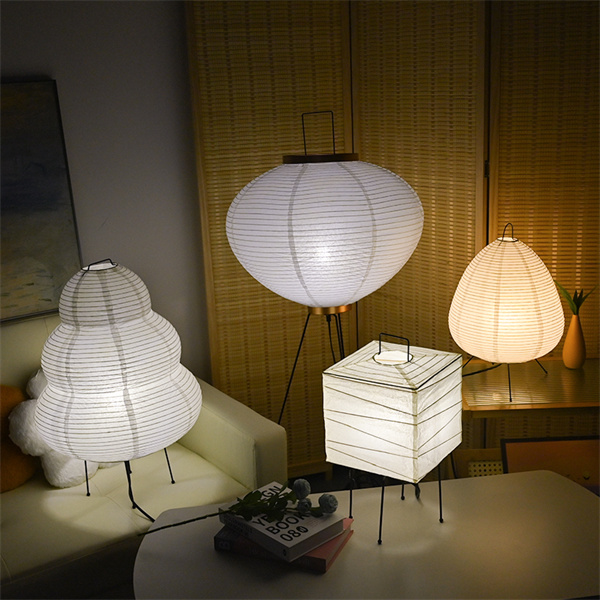Bring a touch of Asian-inspired design to your living space with a rice paper standing lamp