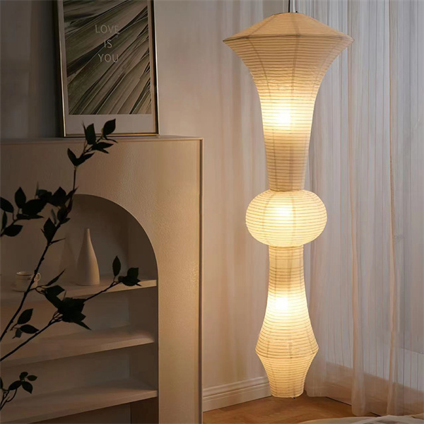 Create a soft and soothing ambiance with a rice paper ceiling light.