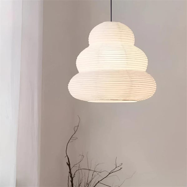 Add a touch of Asian-inspired decor with a rice paper ceiling lamp
