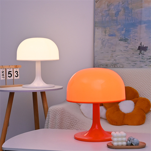 Bring a warm and cozy glow to any room with the unique table lamp mushroom design.