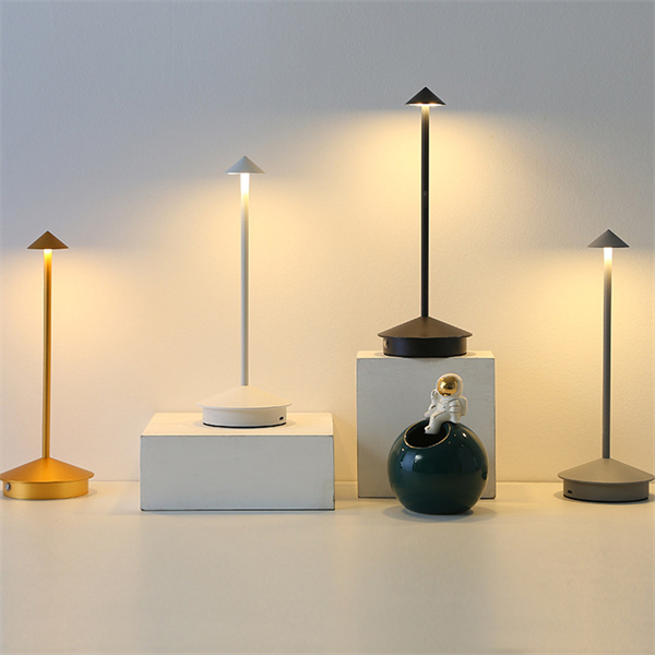 Enhance your dining space with a rechargeable lamp that can be moved anywhere