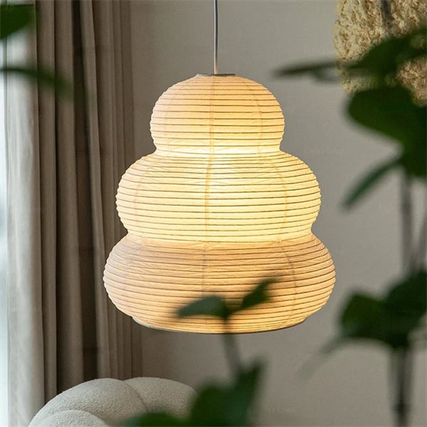 Enjoy soft, diffused light with a rice paper ceiling lamp