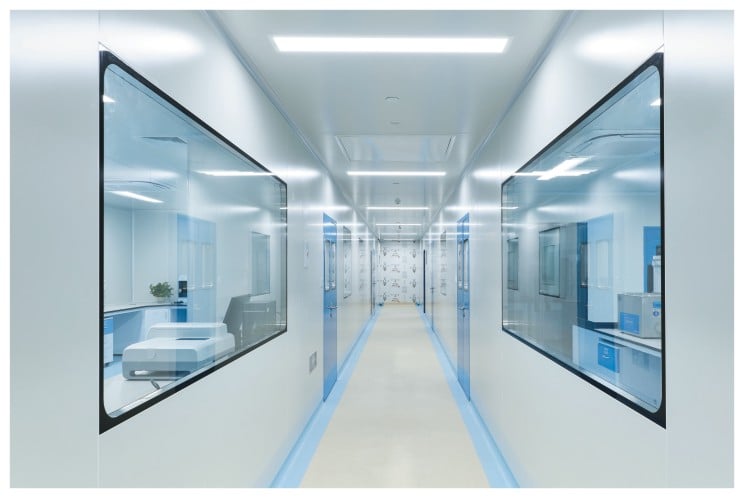 GMP standard Thermal Insulation rock wool clean room sandwich panel wall for Clean room engineering manufacture