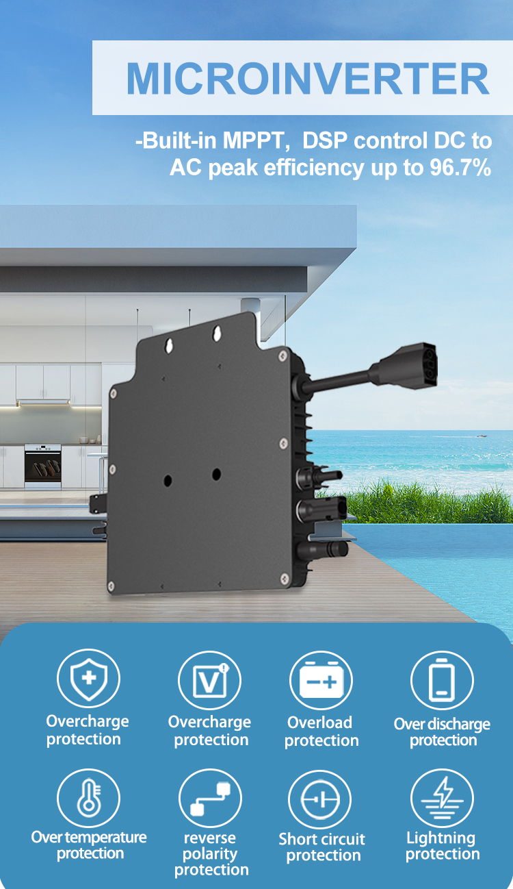 Micro solar inverter hybrid generators 1 ton 5 star inverter ac price hybrid solar micro inverter with CE Certification factory