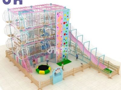 Indoor & Outdoor Custom Rope Course Equipment Factory Supply