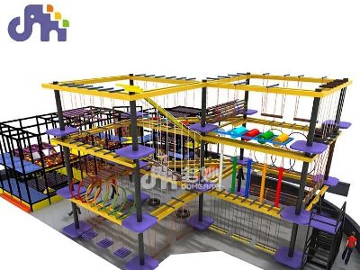 Custom Rope Climbing Frame Playground For Mall & Kindergarten