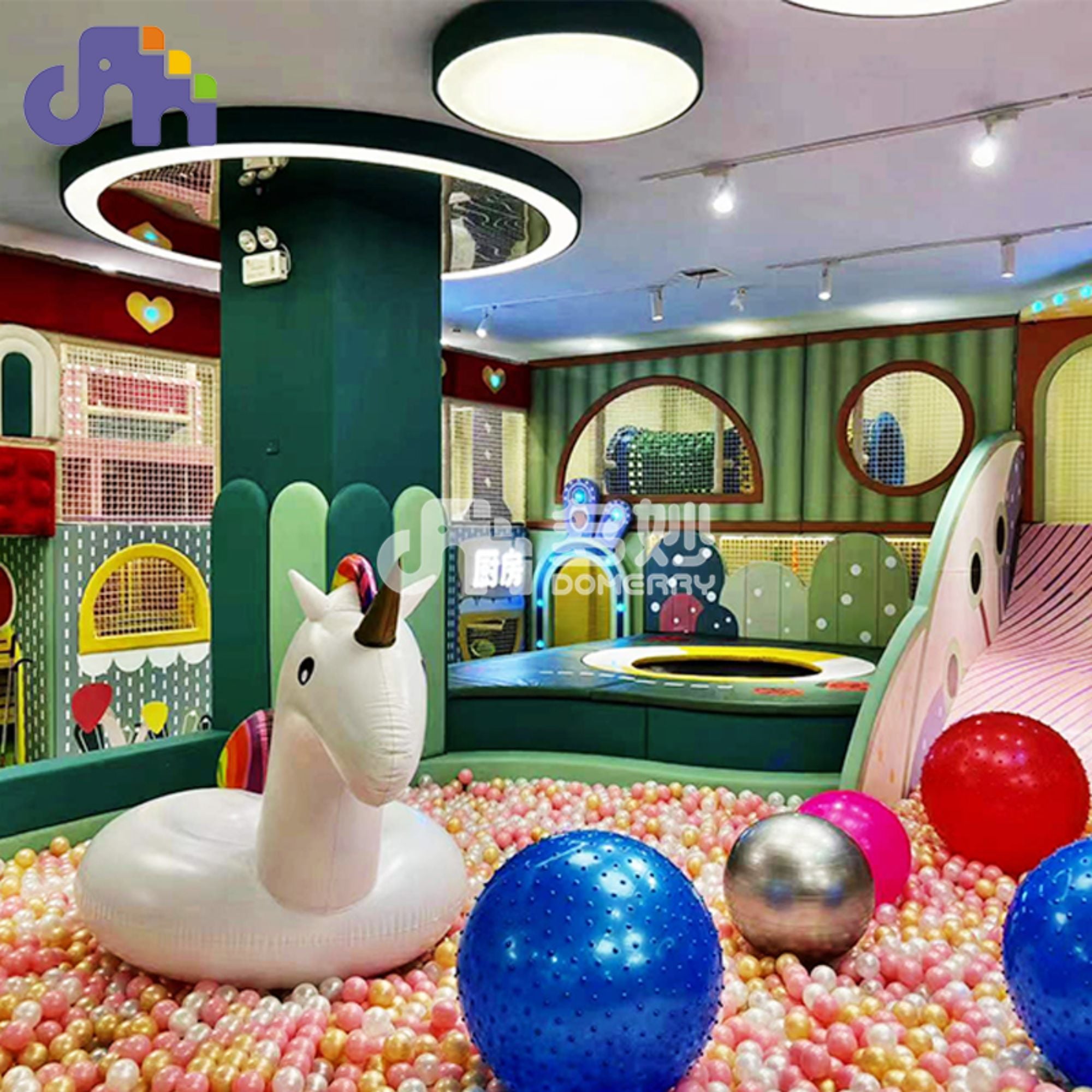 Indoor soft play slides for Play Land FUN!