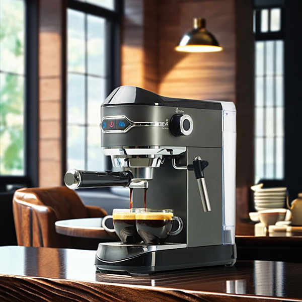 Espresso de qualité de barista dans votre cuisine avec une machine à café et un mousseur de lait