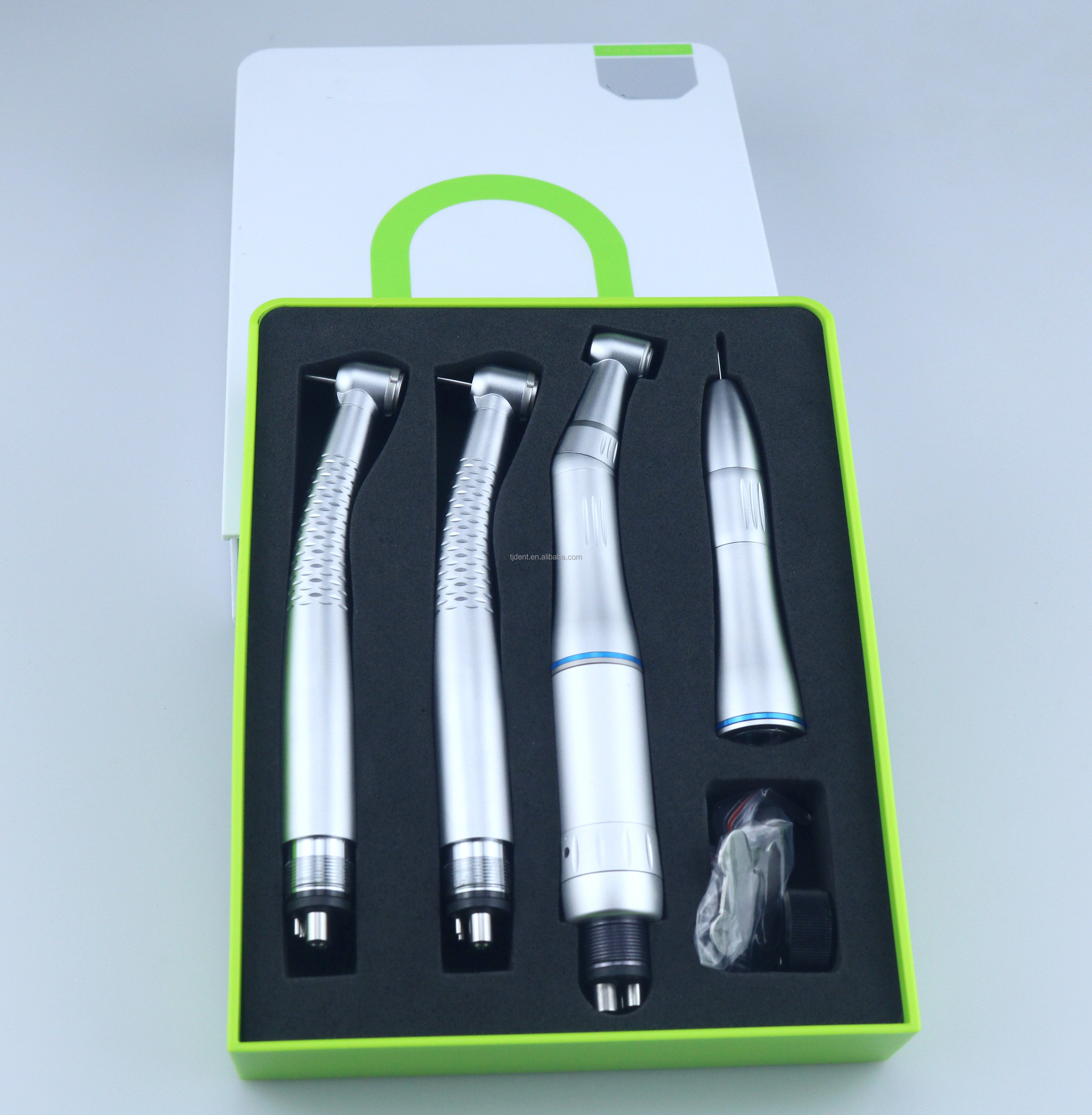 2 PCS Five LED High Speed Dental Turbine With Low Speed Internal Contra Angle Air Motor Straight Handpiece Set details