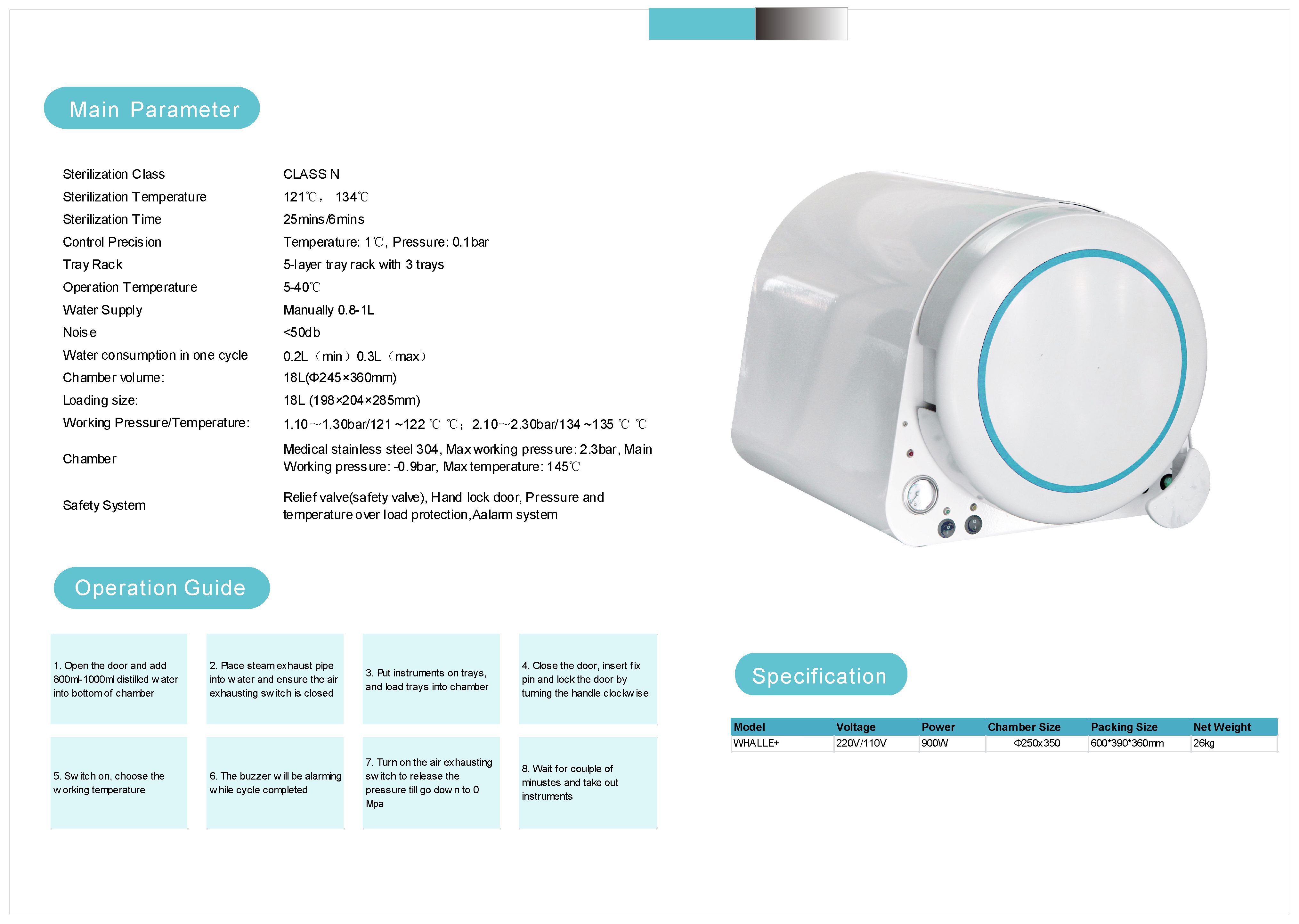 Class N 16L table top autoclave sterilizer / portable dental autoclave sterilizer / steam sterilizer autoclave