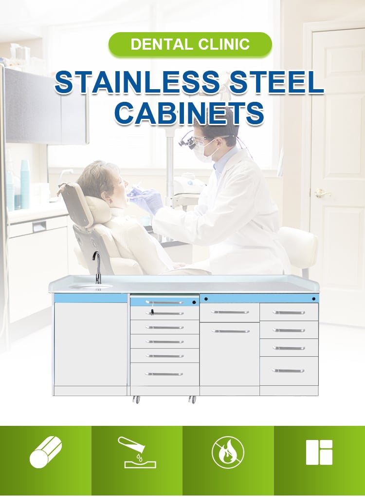 Stainless Steel dental cabinet furniture OEM medical hospital dental cabinet factory