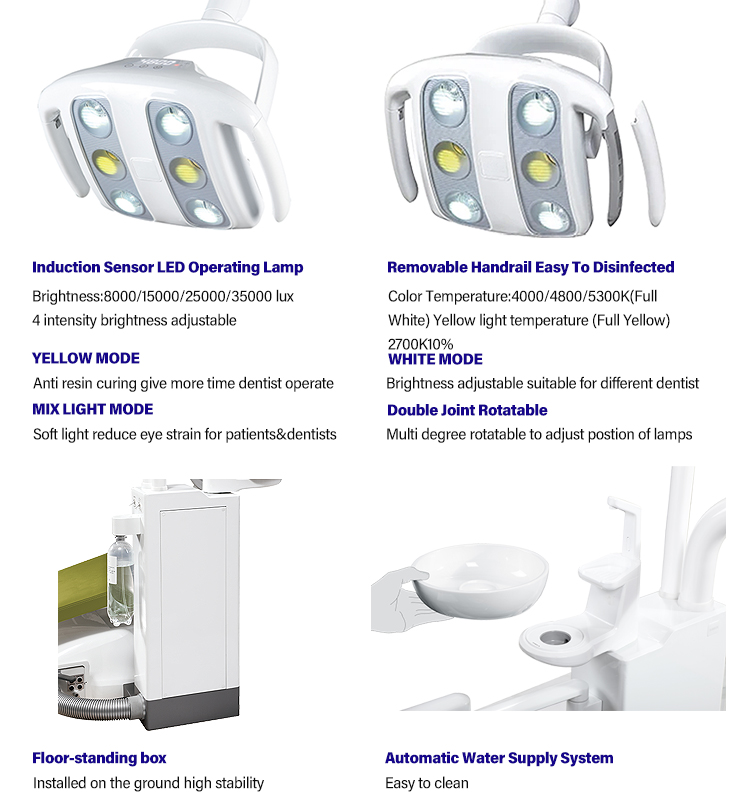 Floor Standing Sidebox USA style Dental Chair supplier