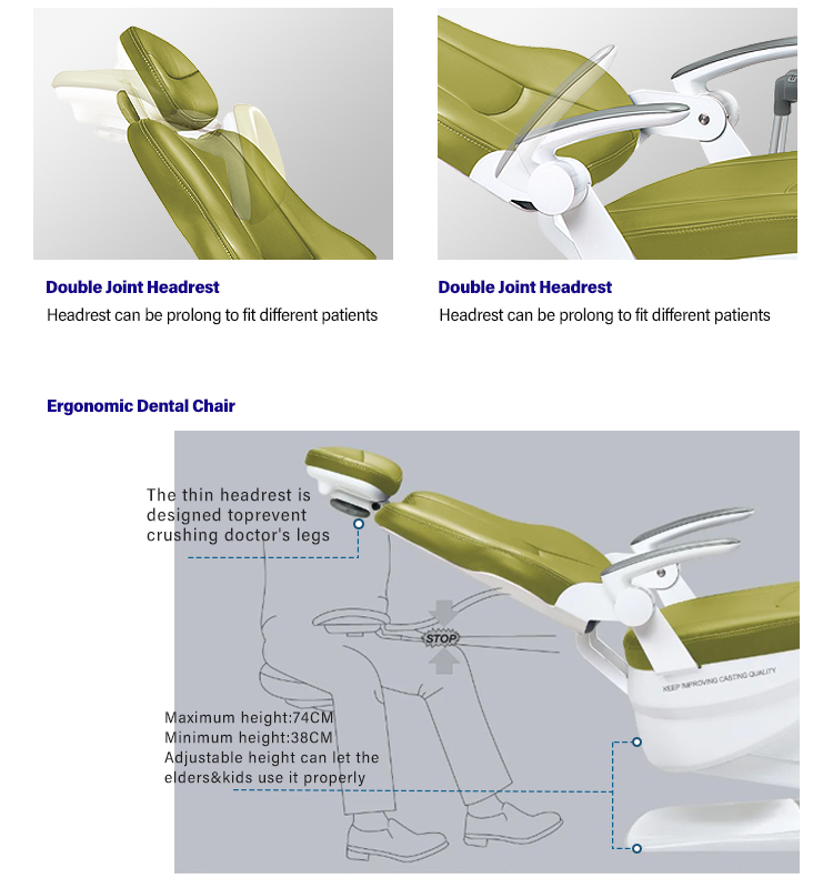 Floor Standing Sidebox USA style Dental Chair manufacture