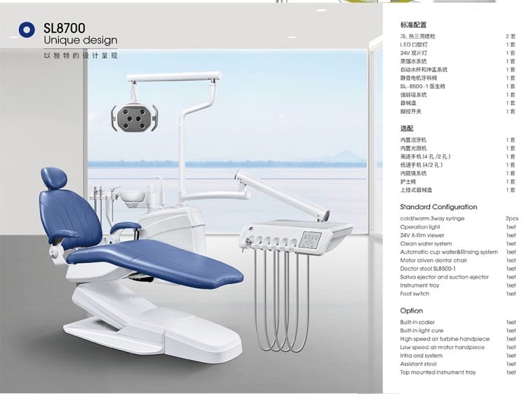 Unique Design Wide And Soft Cushion Dental Unit Chair factory