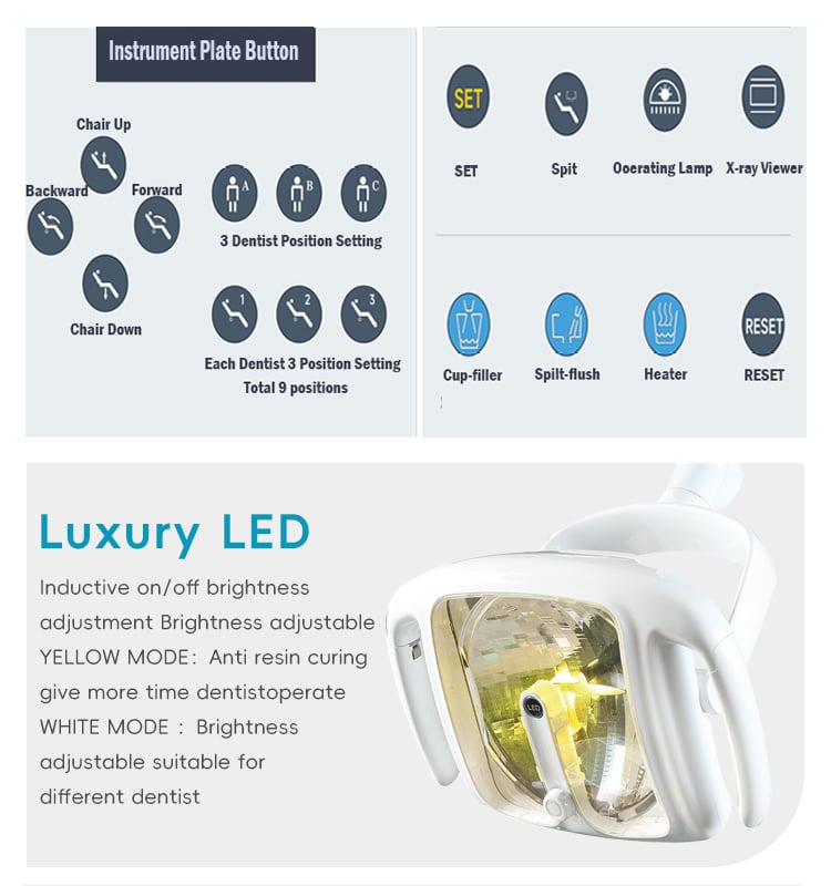 简约_07 2Years Warranty 10years Shelflife Luxury Dental Chair factory